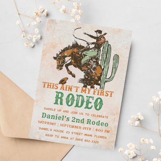 Western Dies ist nicht mein erster Rodeo 2. Geburt Einladung
