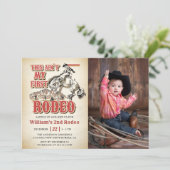 Western Dies ist nicht mein erster Rodeo 2. Geburt Einladung (Stehend Vorderseite)