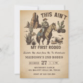 Western Dies ist nicht mein erster Rodeo 2. Geburt Einladung (Vorderseite)