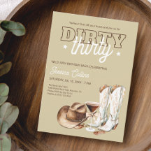 Western Dirty Thirty Cowgirl 30. Geburtstag Party