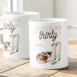 Western Dirty Thirty Cowgirl 30. Geburtstagsfeier Kaffeetasse