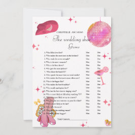 Western Disco Hochzeitsschuh Party Game Card Ankündigung
