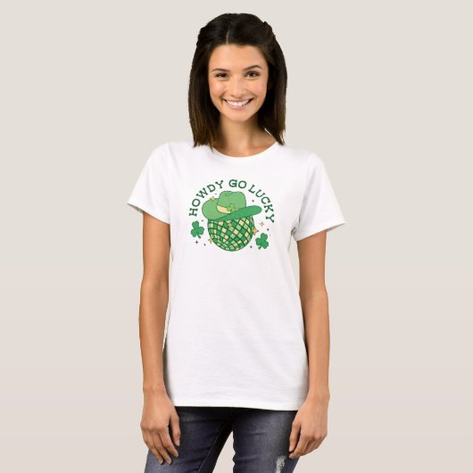 Western Diskothek Howdy Go Lucky St Patricks Festi T-Shirt (Vorne ganz)
