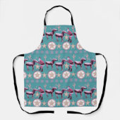 Western Donkey Christmas Gingerbread Texas Star Schürze (Vorderseite)