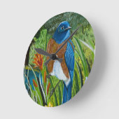 Western-Drossel Runde Wanduhr (Winkel)