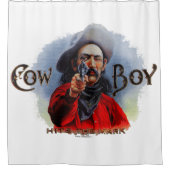 Western-Duschvorhang-Cowboy schlägt das Duschvorhang (Vorderseite)