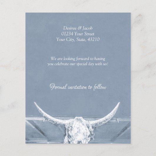 Western Dusty Blue White Rustic Not Budget (Rückseite)