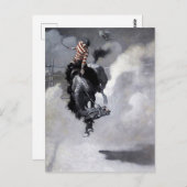 Western "Eine Staubwolke" Kunst von NC Wyeth Postkarte (Vorne/Hinten)