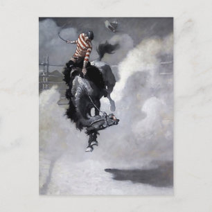 Western "Eine Staubwolke" Kunst von NC Wyeth Postkarte