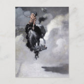 Western "Eine Staubwolke" Kunst von NC Wyeth Postkarte (Vorderseite)