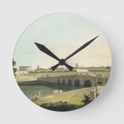 Western-Eingang des Forts St George, Madras, Runde Wanduhr (Vorderseite)