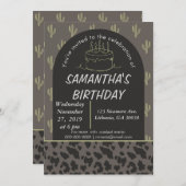 Western Einladung zum Geburtstag (Vorne/Hinten)