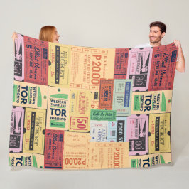 Western Einmaliges altes Cenima Tickets Rustikales Fleecedecke