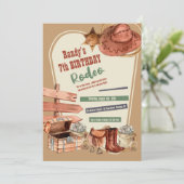 Western Elements Geburtstag Einladung (Stehend Vorderseite)