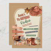 Western Elements Geburtstag Einladung (Vorne/Hinten)