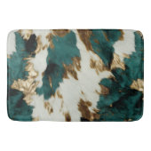 Western Emerald Gold White Cowhide Badematte (Vorderseite)