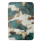 Western Emerald Gold White Cowhide Badematte (Vorderseite Vertikal)