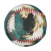Western Emerald Gold White Cowhide Baseball (Vorderseite Links)