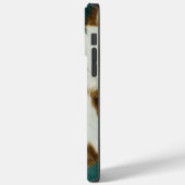 Western Emerald Gold White Cowhide Case-Mate iPhone Hülle (Rückseite / Links)