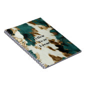 Western Emerald Gold White Cowhide Notizblock (Rechte Seite)