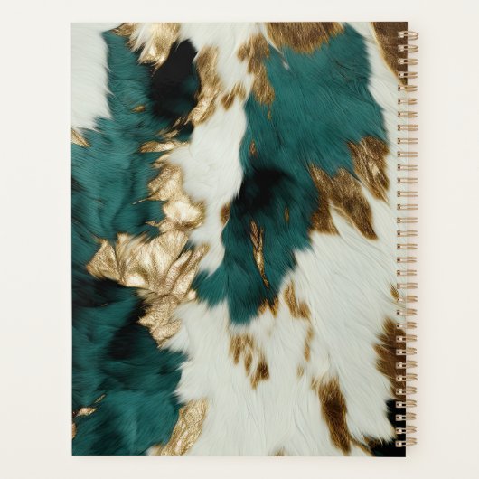 Western Emerald Gold White Cowhide Planer (Rückseite)