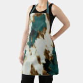 Western Emerald Gold White Cowhide Schürze (InSitu)