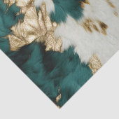 Western Emerald Gold White Cowhide Seidenpapier (Detail)