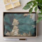 Western Emerald Gold White Cowhide Seidenpapier (Geschenk)