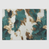 Western Emerald Gold White Cowhide Seidenpapier (Vorderseite)