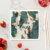 Western Emerald Gold White Cowhide Serviette (Beispiel)