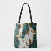Western Emerald Gold White Cowhide Tasche (Vorderseite)