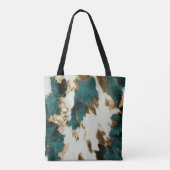 Western Emerald Gold White Cowhide Tasche (Rückseite)