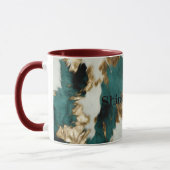 Western Emerald Gold White Cowhide Tasse (Links)