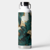 Western Emerald Gold White Cowhide Trinkflasche (Vorderseite)