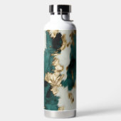 Western Emerald Gold White Cowhide Trinkflasche (links)