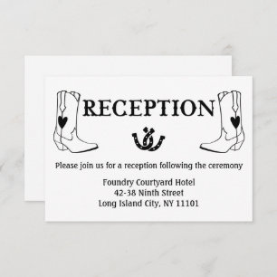 Western Empfang Cowboy Boots Country Wedding Einladung