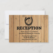 Western Empfang Pferdeschwald Rustikale Hochzeit Einladung (Vorderseite)