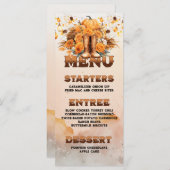 Western Erntedank Flat Menu Menükarte (Vorne/Hinten)