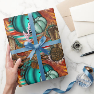 Western Erntedank Geschenkpapier