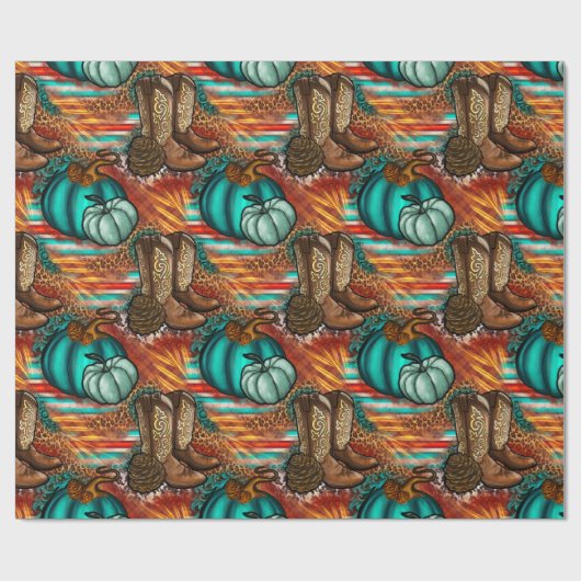 Western Erntedank Geschenkpapier (Flach)