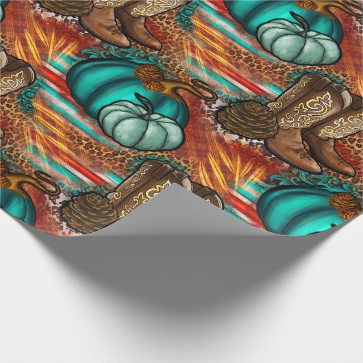 Western Erntedank Geschenkpapier (Ecke)