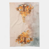 Western Erntedank Geschirrtuch (Vertikal)