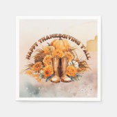 Western Erntedank Serviette (Vorderseite)