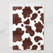 Western erste Rodeo Sattel auf Pferdegeburtstag Pa Einladung (Rückseite)