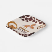 Western erste Rodeo Sattel auf Pferdegeburtstag Pa Pappteller (Gewinkelt)