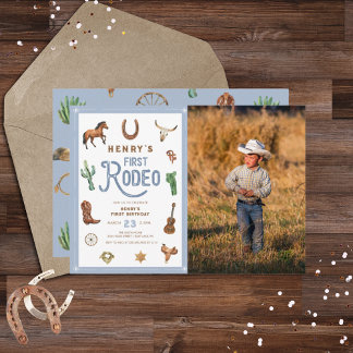 Western Erstgeburt Rodeo Baby Boy Einladung