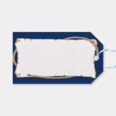 Western-Etikett mit dem Party-Namensschild "Rope" Geschenkanhänger (Vorderseite (Horizontal))