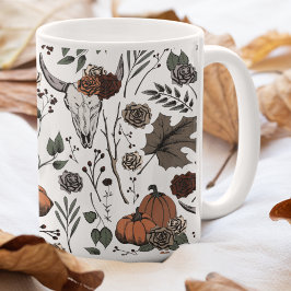 Western Fall Ernte und Kuhschädel Kaffeetasse