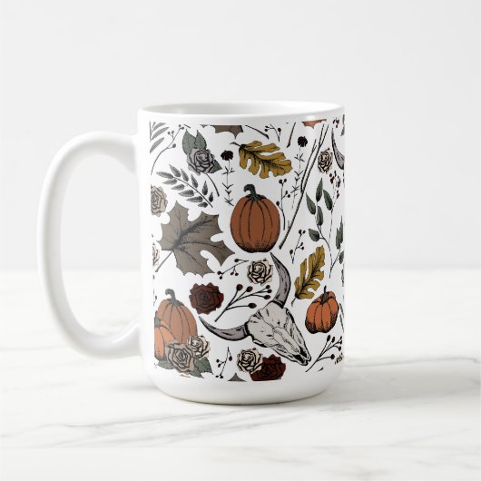 Western Fall Ernte und Kuhschädel Kaffeetasse (Links)