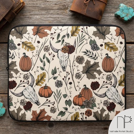 Western Fall Ernte und Kuhschädel Laptopschutzhülle